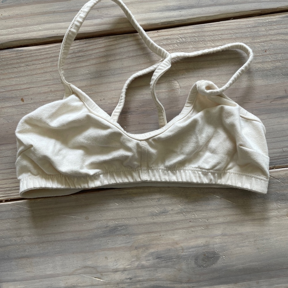 Pansy Cross Bra small 32B white